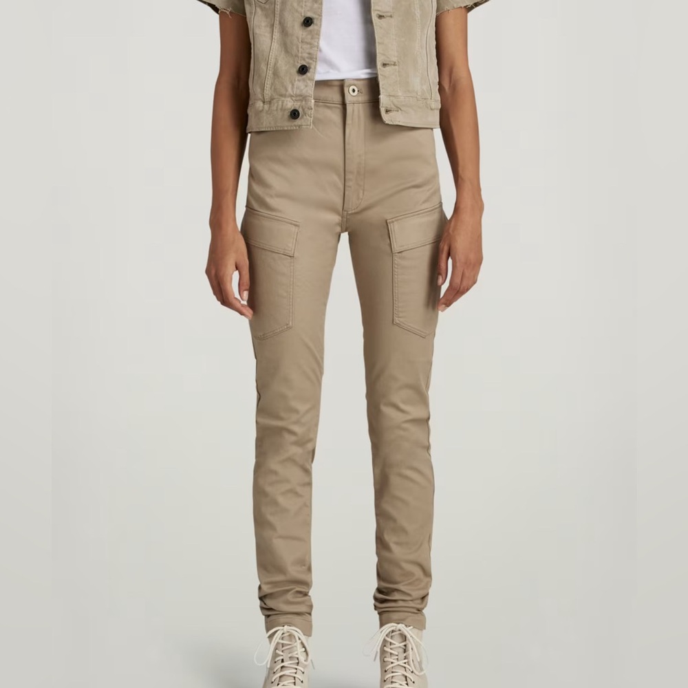 G-Star Raw Womens Kafey Cargo Ultra High Skinny Pants